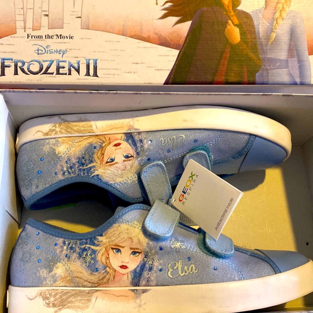 Geox Elsa light blue sneakers with crystals